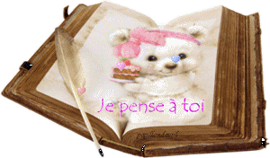 Gif animé je pense à toi livre